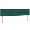 vidaXL Cama box spring con colch&oacute;n y LED terciopelo verde oscuro 180x220 cm
