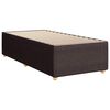 vidaXL Cama box spring con colch&oacute;n tela marr&oacute;n oscuro 90x190 cm