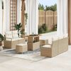 vidaXL Conjunto de sof&aacute; de jard&iacute;n con coj&iacute;n 8 pcs Beige y Crema