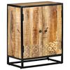 vidaXL Aparador tallado a mano madera maciza mango blanco 60x35x75 cm