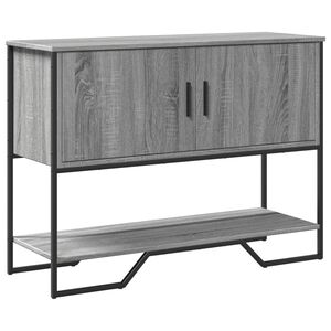 vidaXL Mesa consola madera de ingenier&iacute;a gris Sonoma 100x35x74,5 cm