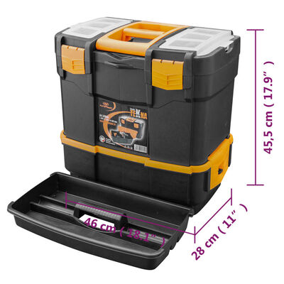 vidaXL Caja de herramientas PP 460x280x455 mm
