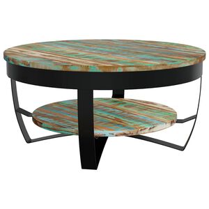 vidaXL Mesa de centro madera maciza reciclada 65x32 cm