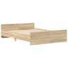 vidaXL Estructura de cama con cabecero piecero roble Sonoma 140x190 cm