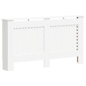 vidaXL Cubierta para radiador MDF blanco 152x19x81,5 cm
