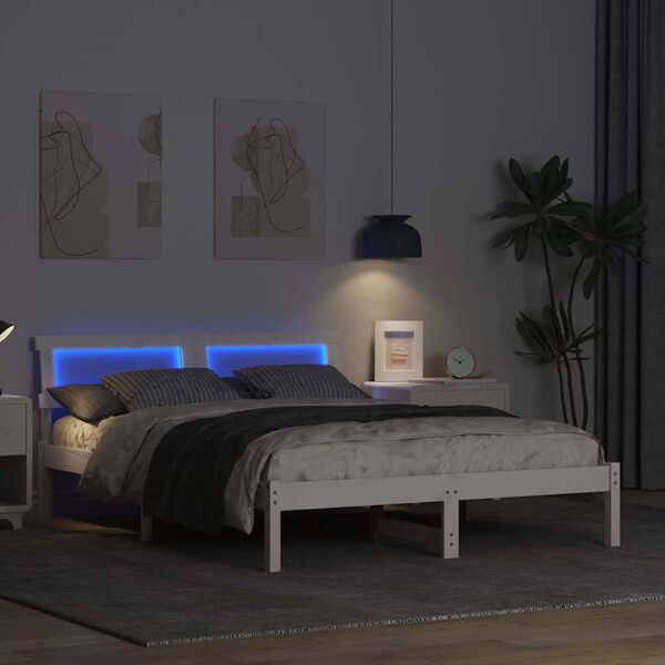 vidaXL Estructura de cama 120 x 200 cm Madera de pino macizo