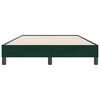 vidaXL Estructura cama sin colch&oacute;n terciopelo verde oscuro 120x220 cm