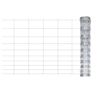 vidaXL Valla de jard&iacute;n de acero galvanizado plateado 50x1,5 m