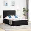 vidaXL Cama con almacenamiento y LED Negro 140 x 190 cm Terciopelo