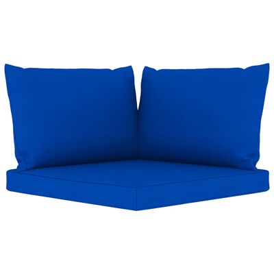 vidaXL Juego de muebles de jardín 9 piezas con cojines azules