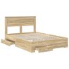 vidaXL Estructura de cama con cabecera Roble Sonoma 140 x 200 cm