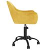 vidaXL Silla de comedor giratoria de terciopelo amarillo mostaza