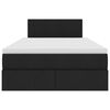 vidaXL Cama con almacenamiento y LED con LED Negro 120 x 190 cm tela