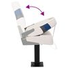 vidaXL Set de asientos plegables para barco 4 uds con respaldo alto