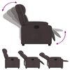 vidaXL Sill&oacute;n reclinable de tela marr&oacute;n oscuro