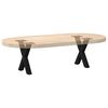 vidaXL Patas para mesa de centro en forma de X (2 unidades), color negro, 37 x (30-31) cm, acero