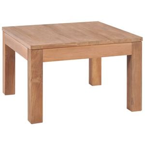 vidaXL Mesa de centro madera teca maciza acabado natural 60x60x40 cm