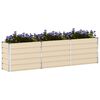 vidaXL Jardinera Marfil 480 x 50 x 45 cm Acero Galvanizado