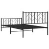 vidaXL Estructura cama sin colchón con estribo metal negro 107x203 cm