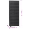 vidaXL Armario de jardín con 3 estantes negro