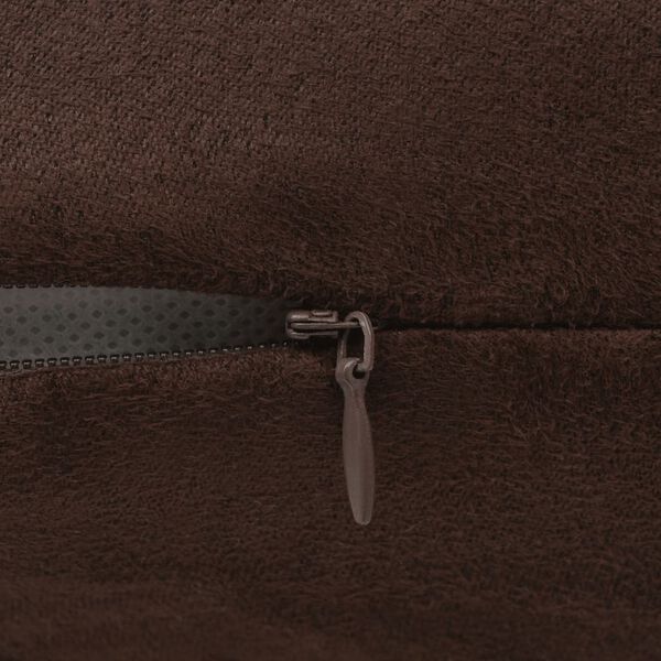 vidaXL Fundas de Coj&iacute;n 4 uds 80x80cm poli&eacute;ster imitaci&oacute;n gamuza marr&oacute;n