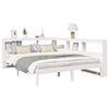 vidaXL Cama con estanter&iacute;a sin colch&oacute;n madera maciza blanca 150x200 cm