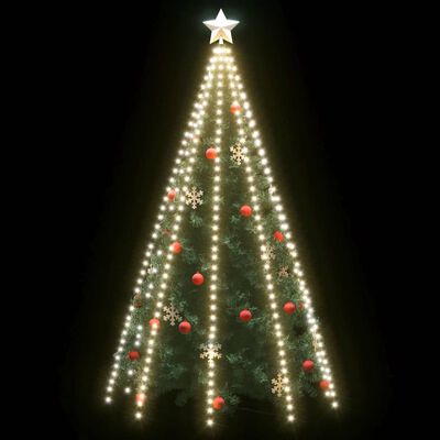 vidaXL Red de luces de árbol de Navidad 400 LEDs blanco frío 400 cm