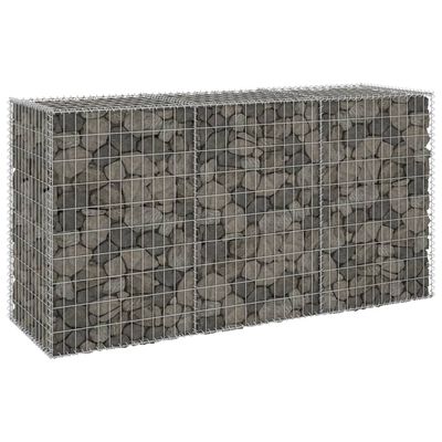vidaXL Muro de gaviones con cubiertas acero galvanizado 200x60x100 cm