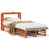 vidaXL Cama sin colch&oacute;n madera maciza de pino marr&oacute;n cera 100x200 cm