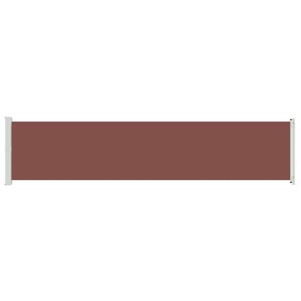 vidaXL Toldo lateral retr&aacute;ctil para patio marr&oacute;n 140x600 cm