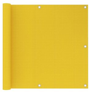 vidaXL Toldo para balc&oacute;n HDPE amarillo 90x500 cm