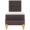 vidaXL Cama tipo Box Spring con colch&oacute;n Marr&oacute;n oscuro 80 x 200 cm tela