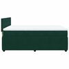 vidaXL Cama box spring con colch&oacute;n terciopelo verde oscuro 140x190 cm