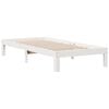 vidaXL Cama con estanter&iacute;a sin colch&oacute;n madera maciza blanco 90x200 cm