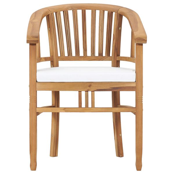 vidaXL Set de comedor de jard&iacute;n 7 pzas y cojines madera maciza de teca