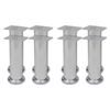 vidaXL Patas de sof&aacute; 8 unidades redondas cromadas 180 mm