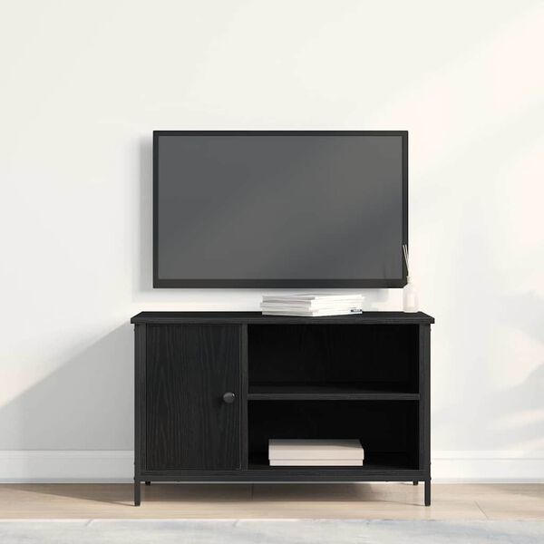 vidaXL Mueble de TV Roble negro 80 x 40 x 50 cm Madera de ingenier&iacute;a