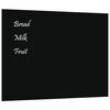 vidaXL Pizarra magn&eacute;tica de pared vidrio templado negro 80x60 cm