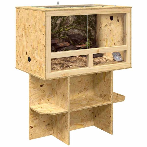 vidaXL Terrario Marrón 80 x 50 x 100 cm OSB