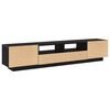 vidaXL Conjunto de mueble de TV 2 pcs Negro 200 x 35 x 40 cm