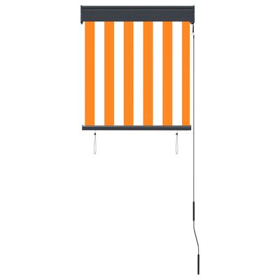 vidaXL Estor enrollable de exterior blanco y naranja 60x250 cm