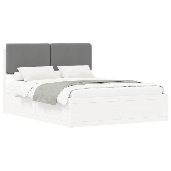 vidaXL Estructura de Cama con Cabecera Tapizada Taup&eacute; 120 x 200 cm