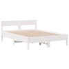 vidaXL Estructura de cama sin colchón madera de pino blanca 150x200 cm