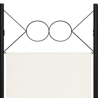 vidaXL Biombo divisor de 4 paneles blanco crema 160x180 cm