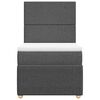 vidaXL Cama box spring con colch&oacute;n tela gris oscuro 100x200 cm