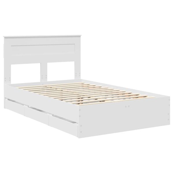 vidaXL Estructura de cama con caj&oacute;n 120 x 200 cm Madera Ingenieril
