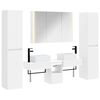 vidaXL Juego de muebles de ba&ntilde;o 6 uds. Blanco