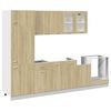 vidaXL Conjunto de armarios de cocina "Lyon" de 8 piezas de madera de ingenier&iacute;a de roble Sonoma