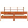 vidaXL Cama con estanter&iacute;a sin colch&oacute;n madera maciza marr&oacute;n 180x200cm
