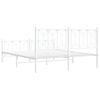 vidaXL Estructura cama sin colchón con estribo metal blanco 160x200 cm